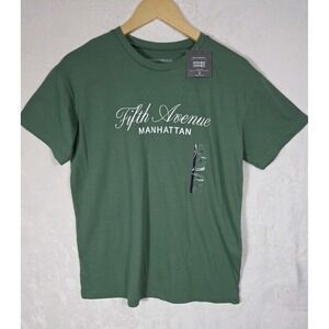 NWT Grayson Threads Fifth Avenue Manhattan Graphic T Shirt Green XL Cotton Blend